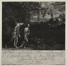 Tobias and the Angel (large plate). Hendrik Goudt (Dutch, 1585-1630). Engraving