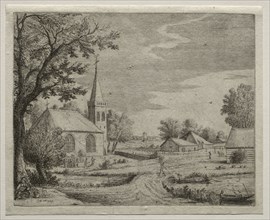 Village Church. Jan van Goyen (Dutch, 1596-1656). Etching