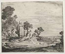 Landscape with Peasants, 1626. Pieter Molyn (Dutch, 1595-1661). Etching