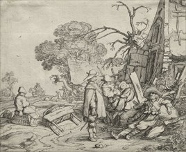 Landscape with Soldiers, 1626. Pieter Molyn (Dutch, 1595-1661). Etching