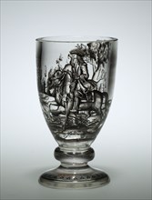 Glass, c. 1730-1750. Germany, 18th century. Glass; overall: 13.1 x 7.5 cm (5 3/16 x 2 15/16 in.).