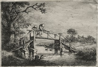 The Anglers. Adriaen van Ostade (Dutch, 1610-1684). Etching