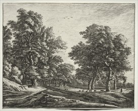 Six view in the wood of the Hague:  Goats Under the Trees. Roelant Roghman (Dutch, 1627-1692).