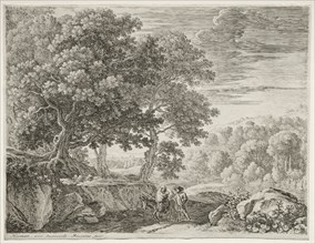 The Flight into Egypt. Herman van Swanevelt (Dutch, c. 1600-1655). Etching
