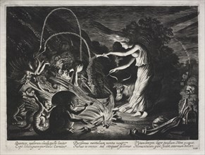 The Witch (Night Piece), 1626. Jan van de Velde (Dutch, 1620-1662). Engraving; framed: 39.4 x 51.6