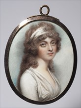 Portrait of Anna Walmesley, 1795. Andrew Plimer (British, 1763-1837). Watercolor on ivory in a gold