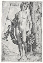 Man with an Arrow, c. 1515. Benedetto Montagna (Italian, c. 1481-1555/58). Engraving