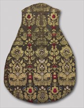 Six-Color Chasuble Front with Animal Pattern, 1415-25. Italy. Silk, polychrome velvet with cut