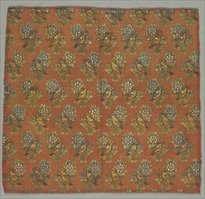 Taffeta Fragment with Gul-u-Bulbul (Rose and Nightingale) Pattern, 1700s. Iran, 1700s. Taffeta,