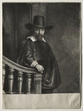 Ephraim Bonus, Jewish Physician, 1647. Rembrandt van Rijn (Dutch, 1606-1669). Etching, drypoint and