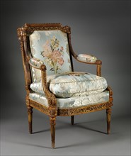 Armchair (Fauteuil), c. 1785. Nicolas-Denis Delaisement (French). Boxwood ; overall: 98.2 x 69.9 x