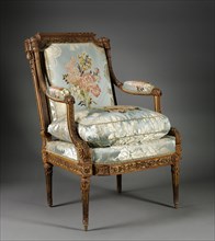 Pair of Armchairs (Fauteuil), c. 1785. Nicolas-Denis Delaisement (French). Boxwood; overall: 98.2 x