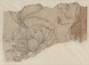 Marquetry Design, c. 1730/60. France, 18th century. Graphite; pricked; sheet: 11.5 x 18.3 cm (4 1/2