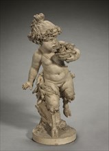Young Satyress Running with an Owl's Nest, 1770s. Clodion (French, 1738-1814). Terracotta; overall: