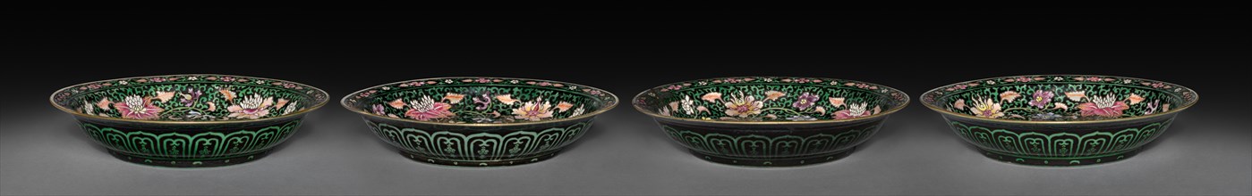 Set of Dishes, 1736-1795. China, Qing dynasty (1644-1912), Qianlong reign (1735-1795). Porcelain