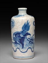 Snuff Bottle with Stopper, 1723-1735. China, Jiangxi province, Jingdezhen kilns, Qing dynasty