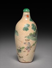 Snuff Bottle with Stopper, 1736-1795. China, Qing dynasty (1644-1912), Qianlong reign (1735-1795).