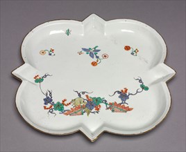Tray, c. 1730. Chantilly Porcelain Factory (French). Soft-paste porcelain; overall: 22.6 x 22.9 cm