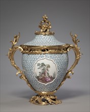 Covered Vase, mid-1700s. Meissen Porcelain Factory (German). Porcelain mounted in gilt bronze;
