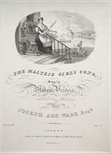 The Maltese Girls Song, 1800s. England, 19th century. Lithograph