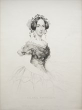 Clara Novello, 1852. William Humphreys (British, 1794-1865). Stipple and roulette