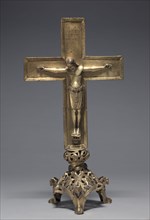 Altar Cross with Stand, 1140-1150. Germany, Lower Saxony, Hildesheim?, Romanesque period, 12th