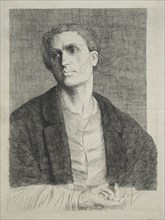 Study of a Man's Head. Alphonse Legros (French, 1837-1911). Etching and drypoint