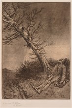 Death of a Vagabond, c. 1875. Alphonse Legros (French, 1837-1911). Etching and aquatint