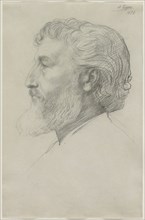 Sir Frederick Leighton, 1878. Alphonse Legros (French, 1837-1911). Graphite; sheet: 38.3 x 25.2 cm