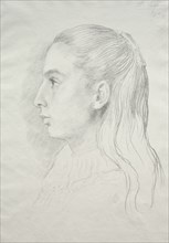 Portrait de Mlle. Nora E. Legros, 1896. Alphonse Legros (French, 1837-1911). Lithograph