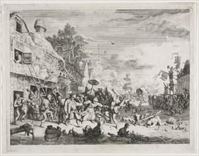Village Féte. Cornelis Dusart (Dutch, 1660-1704). Etching