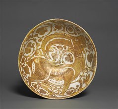 Luster Bowl with Ibex, 1000s. Egypt, Fustat (Old Cairo), Fatimid Period, 11th century. Earthenware