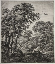 Elijah Fed by the Ravens. Anthonie Waterloo (Dutch, 1609/10-1690). Etching