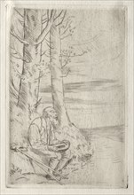 The Blind Beggar. Alphonse Legros (French, 1837-1911). Drypoint