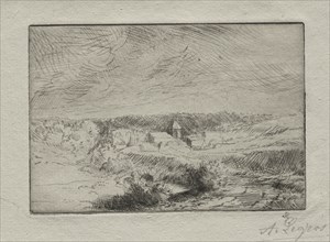 Village of Wimille, near Boulogne. Alphonse Legros (French, 1837-1911). Drypoint