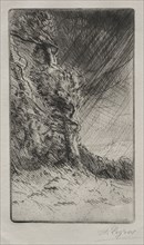 A Gust of Wind. Alphonse Legros (French, 1837-1911). Drypoint