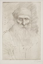 Head of a Man with a Long Beard. Alphonse Legros (French, 1837-1911). Drypoint