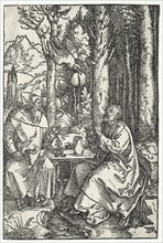 The Visit of St. Anthony to St. Paul the Hermit, c. 1504. Albrecht Dürer (German, 1471-1528).