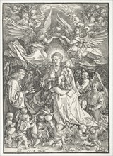 The Virgin Surrounded by Many Angels, 1518. Albrecht Dürer (German, 1471-1528). Woodcut