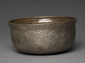 Bowl with Geometric Designs, 1450-1500. Syria, Damascus, Burji Mamluk period, 15th Century. Sheet