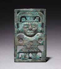Plaque, 1300s-1400s. Peru, North Coast, late Chimu Culture, 14th-15th century. Bronze; overall: 15