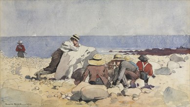A Clam-Bake, 1873. Winslow Homer (American, 1836-1910). Watercolor, gouache, and graphite; sheet:
