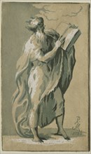 An Old Man Standing, 1725. Antonio Maria I Zanetti (Italian, 1680-1757). Chiaroscuro woodcut