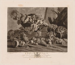 A Fruit Piece, 1776. Richard Earlom (British, 1743-1822). Mezzotint