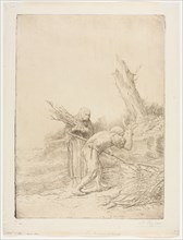 Les Faiseurs de fagots. Alphonse Legros (French, 1837-1911). Drypoint