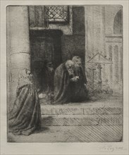 Interior of a Church. Alphonse Legros (French, 1837-1911). Etching and aquatint