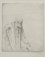 A Beggar. Alphonse Legros (French, 1837-1911). Drypoint