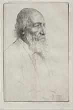 Alfred Lord Tennyson. Alphonse Legros (French, 1837-1911). Drypoint