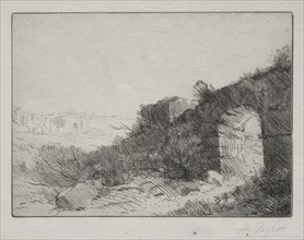 Roman Ruins. Alphonse Legros (French, 1837-1911). Drypoint