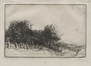 Landscape (Un Paysage). Alphonse Legros (French, 1837-1911). Etching and drypoint